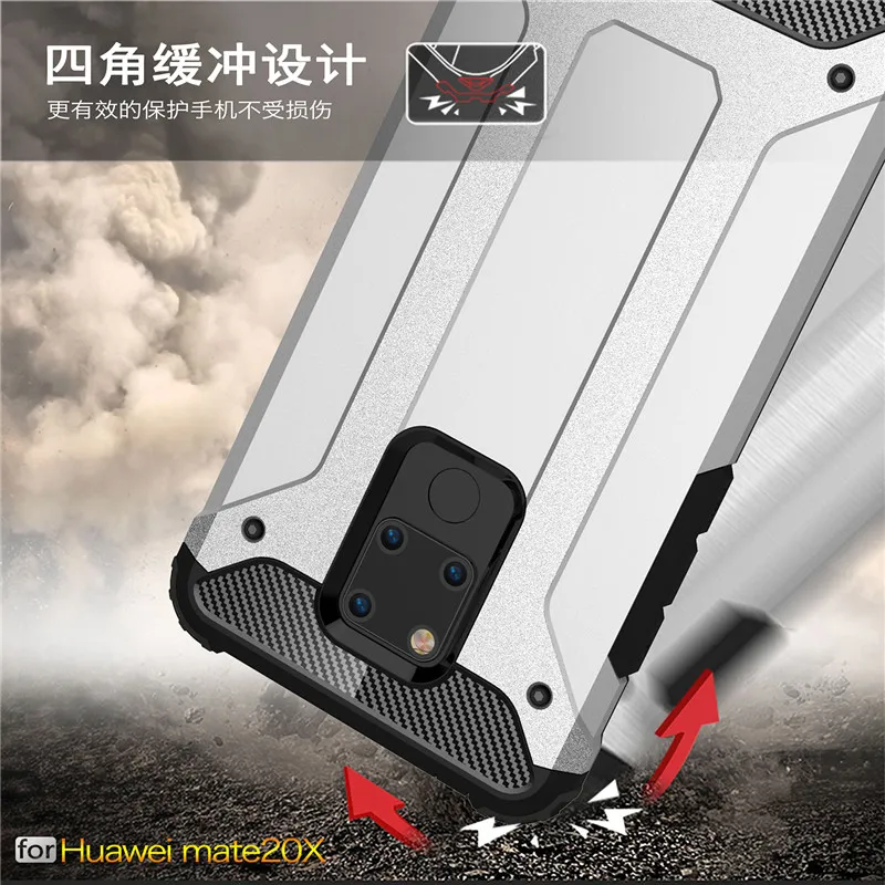 

For Huawei Mate 20X Case Armor Phone Case For Huawei Mate 20 XCase Back Cover Silicone Bumper Case Funda Couque Capa Mate 20X