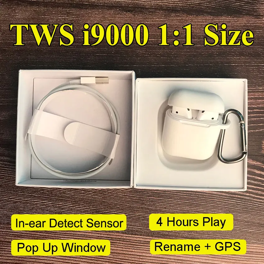 

Original Air 2 TWS i9000 X 1:1 Copy Wireless Blutooth Earphone Phone In-ear Headset Rename GPS PK i90000 i500 i30 i1000 Air2 Pro