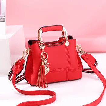 

2020 nian New Handbags Fashion Portable Wide shoulder strap Shoulder Messenger Portable Small Bag