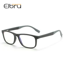 Elbru женские очки против синих лучей, Мужские квадратные компьютерные очки, синий светильник, покрытие, игровые очки для работы, защитные очки