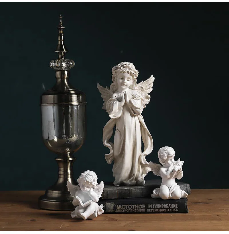 Strongwell чтение Ангел скульптура статуя миниатюрные статуэтки домашний декор украшения гостиной украшения на свадьбу на день рождения подарки