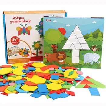 

250pcs Intellectual Puzzle Toys Kids Enioy Distinguish Colors Jigsaw Puzzle Gift for Birthday Parent-child Interactive Toy