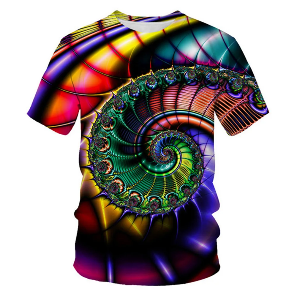 

Men 3D Tee Shirt Fashion 3D Serpentine swirl Printed T-Shirt Casual O-Neck Short Sleeve Top Tees Mens Brand Tshirts Clothing