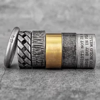 Simple Vintage Black Stainless Steel Mens Womens Rings Charm Trendy For Couple Girl Boyfriend Jewelry Creativity Gift Wholesale