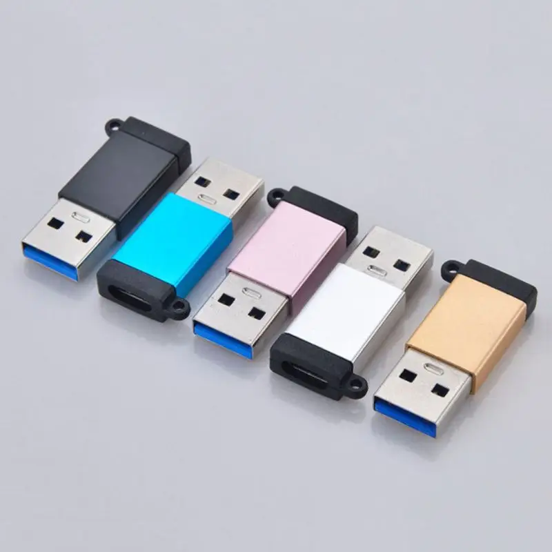 Тип C Женский к USB Мужской адаптер конвертер алюминиевый сплав Разъем с брелок для планшет телефон Android флэш-накопитель U диск