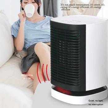 

Home Small Warm Air Blower 3 Speed Automatic 90 Degree Portable Swing Head Heating Machine Multi-Function Fan Heater
