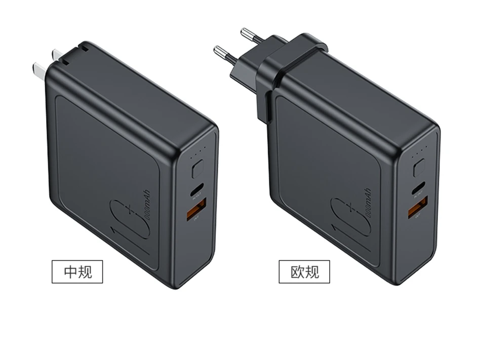 ROCK 10000mah power Bank с ЕС USB разъемом 3A type-C и Usb выходом power bank PD3.0+ QC3.0 быстрое зарядное устройство для iPhone samsung huawei