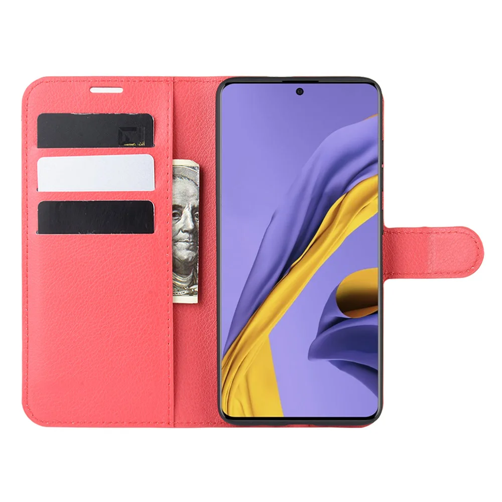 Чехол для Samsung Galaxy A51 мягкий силиконовый чехол с откидной крышкой и бумажником