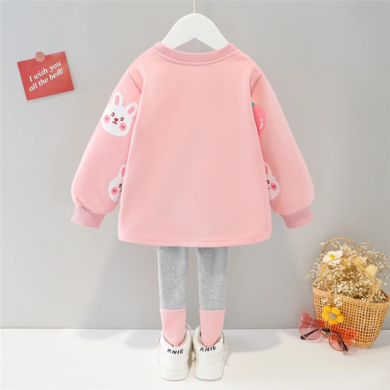 Girls Clothing Set Spring Autumn Baby Cartoon Rabbit