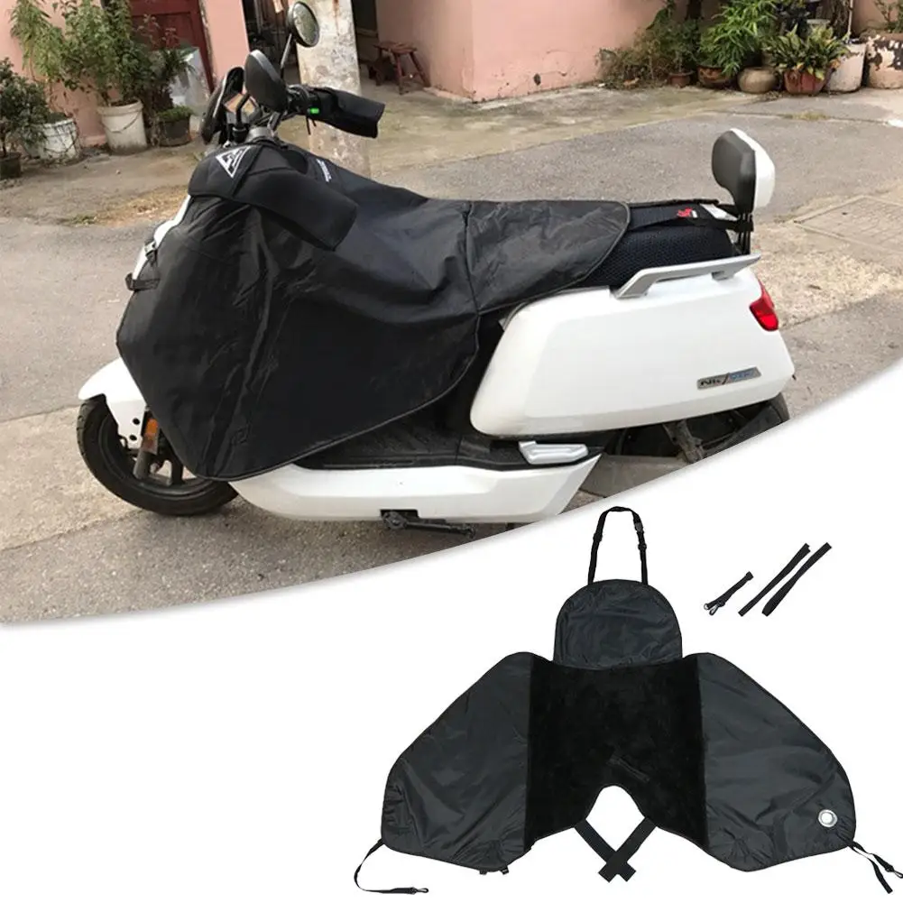 Famed Scooter Apron For Leg,Scooter Leg Cover Universal With Handlebar Gloves,Windproof 420D Oxford Cloth Warm Cashmere Leg Lap Apron Cover For Scooter Electric Cars 