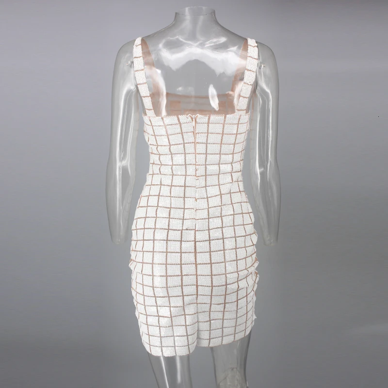Yissang Для женщин белое платье Лето Мини пикантные однотонные платья Bodycon Открытое платье Ночной вечерние Клубные Для женщин Vestidos