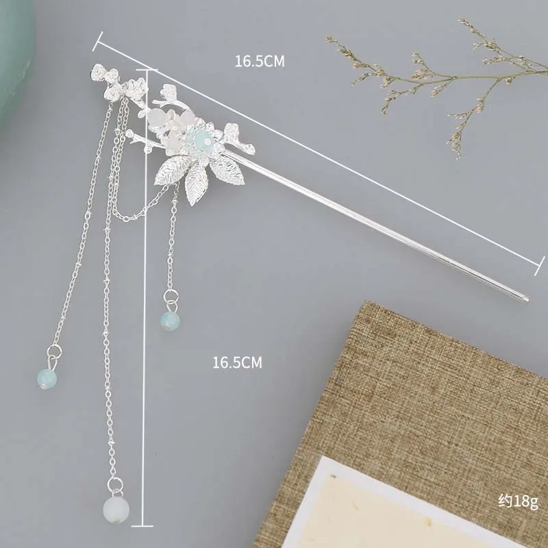 Retro Chinese Style Hair Clip Crystal Long Tassel Step Shake Hairpin Sticks Bride Noiva Wedding Party Hair Accessories