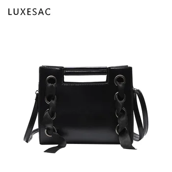 

Fashion Ribbons Luxury Handbags Women Bags Designer Sac a Main Small Solid Color Vintage Leather Women's Shoulder Bag Torebka