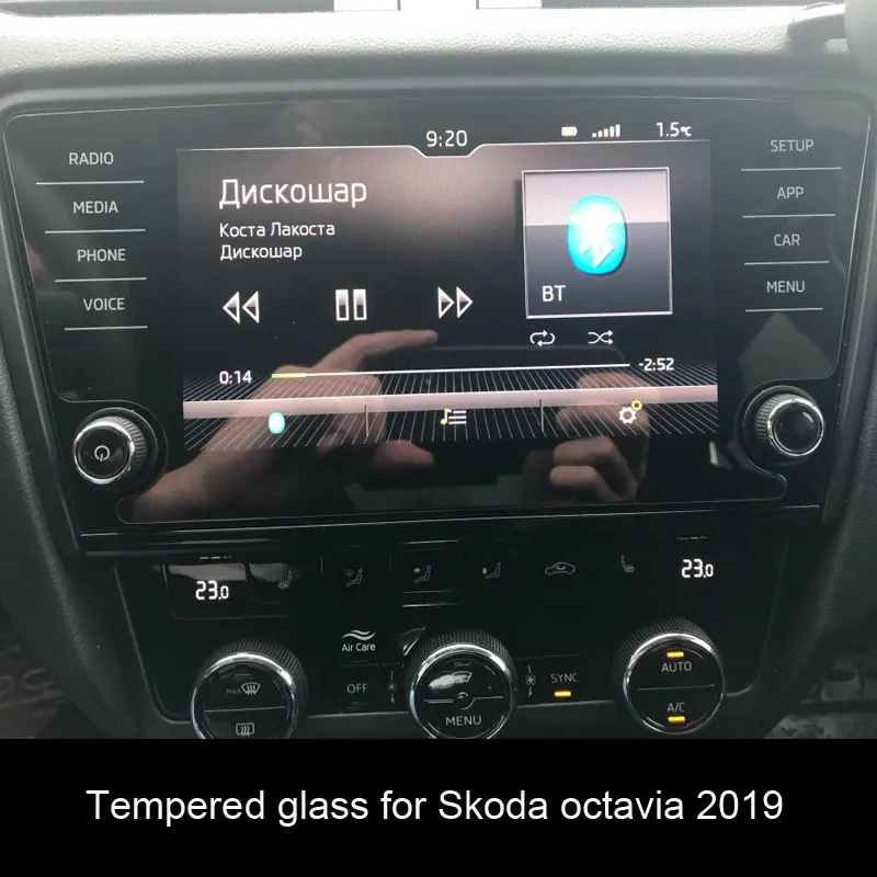 Tempered Glass Screen Protector For Skoda octavia A7 8 inch Car GPS Navigation Car Interior Accessories 2018 2019 year Tempered Glass Screen Protector For Skoda octavia A7 8 inch Car GPS Navigation Car Interior Accessories 2018 2019 year