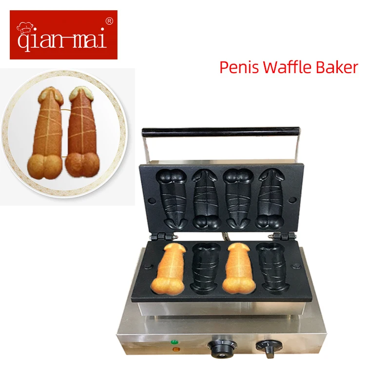 PROD 1005002309355605 Commercial Non Stick New Created Funny Penis
Electric Waffle Maker Machine 110V 220V 4pcs Fast Shipping