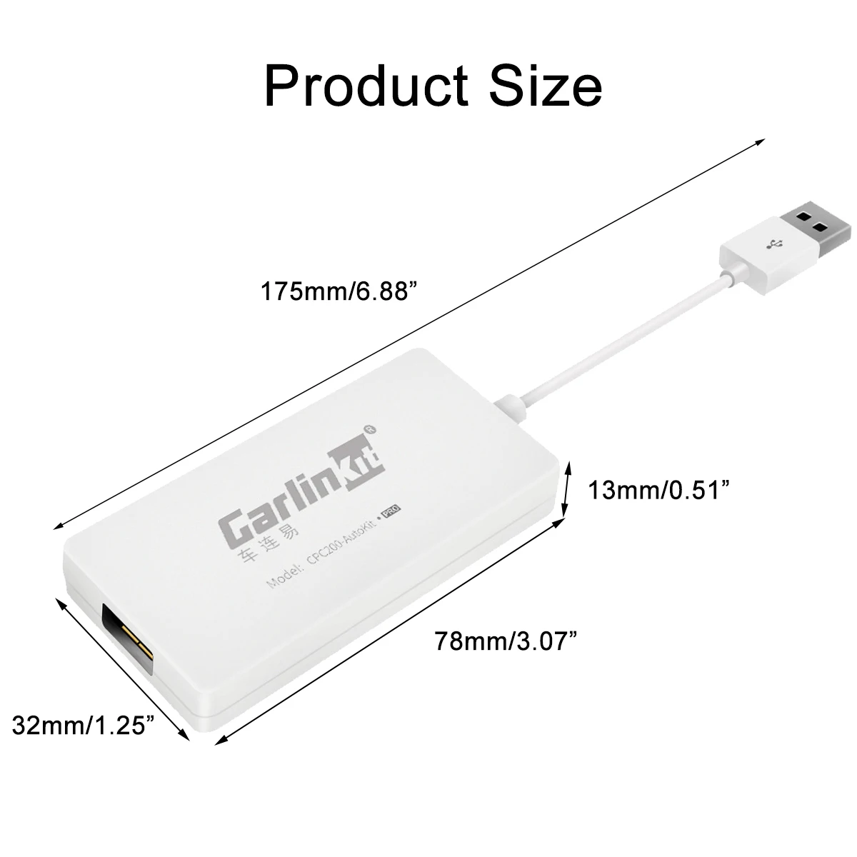 Carlinkit, беспроводной ключ Carplay для Apple Carplay Adaptador, USB, Android, Автомобильный ключ, Автомобильное Зеркало