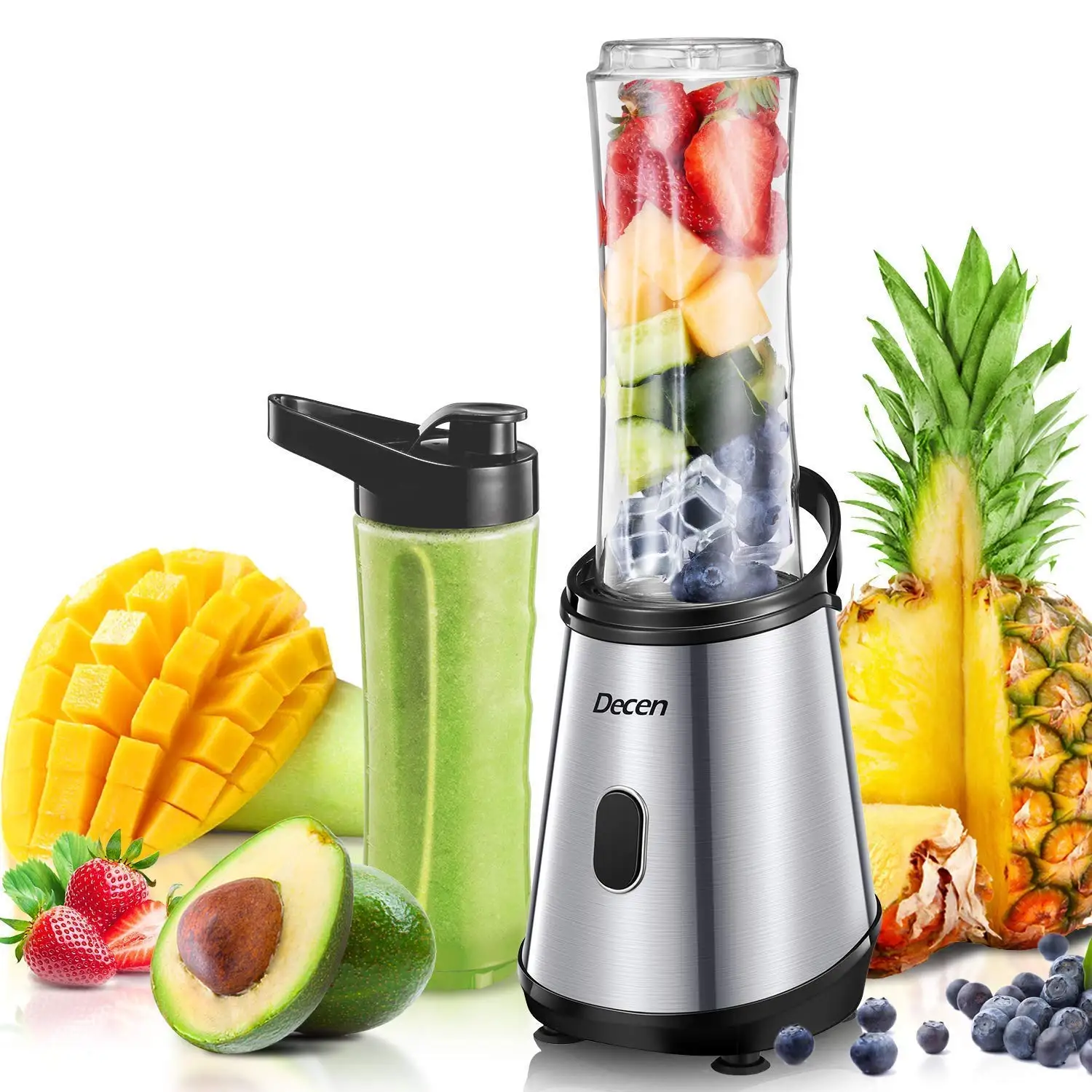 

Smoothies Blender, Single Serve Blender for Smoothies and Shakes with 2 x 20 oz Tritan BPA-Free Travel Sports Bottle, 300W