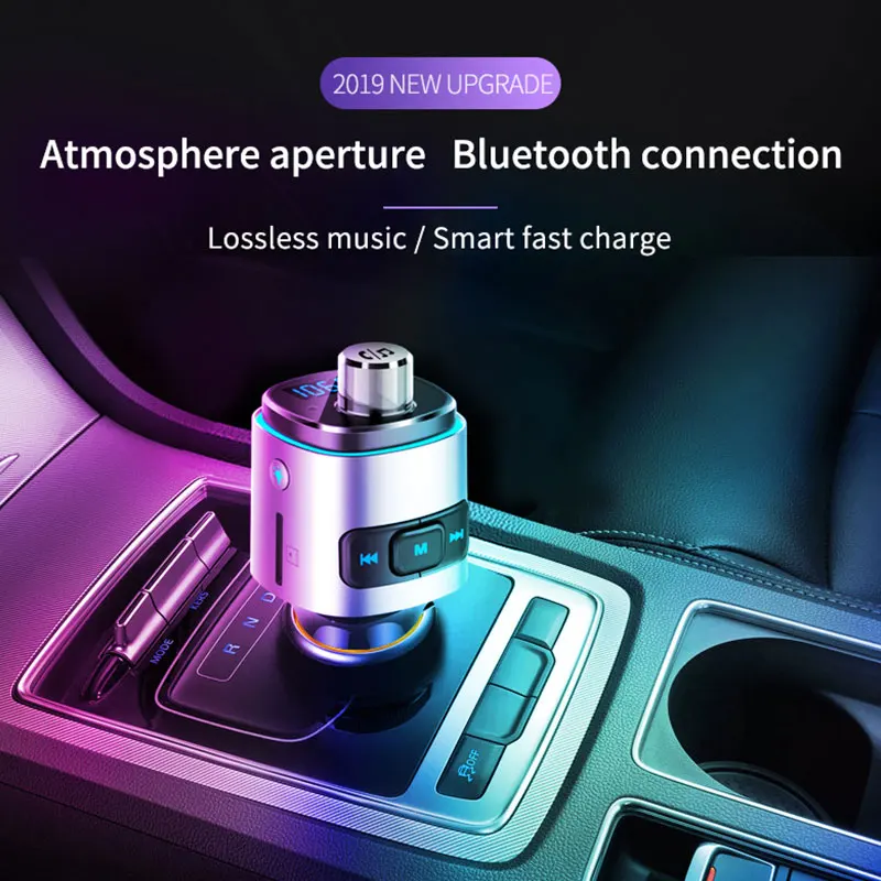 DC 12-24 В адаптер автомобильный fm-передатчик AUX Стерео Bluetooth 4 2 двойной USB QC3.0 Быстрая