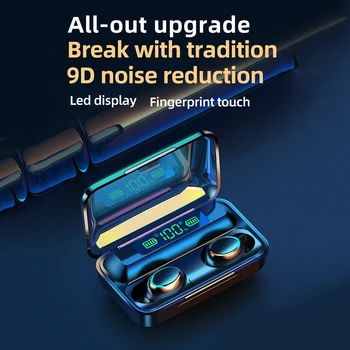 

Bluetooth 5.0 Wireless Headset Mini Stereo Headset Earbuds LED Screen Display