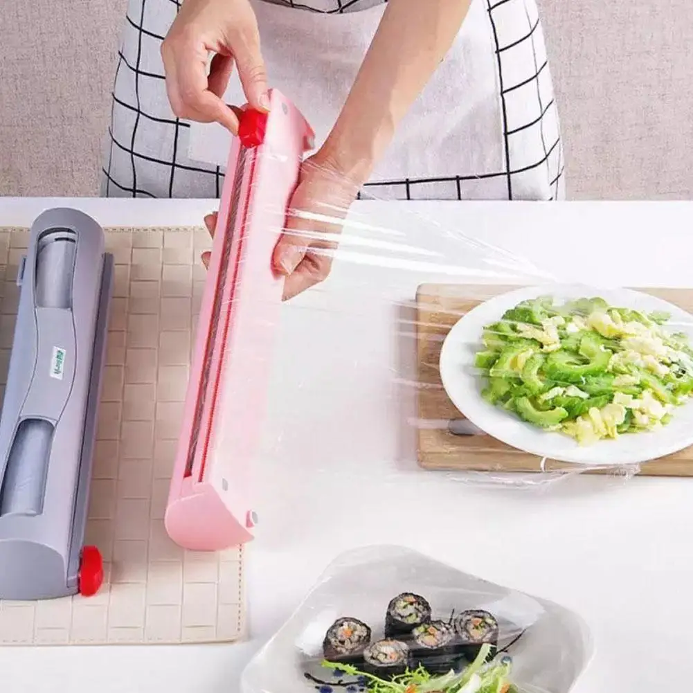 Food Wrap Cutter Cling Kitchen Plastic Foil Film Wrap Storage Durable