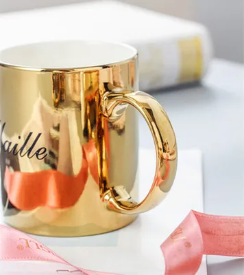 Золотая керамическая кофейная кружка 3D молочная чашка с геометрическими узорами чайные кружки многоразовая чашка для кофе в стиле модерн латте кружка Caneca