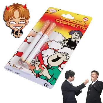 

1 Pcs Fake Cigarette Funny Prank Novelty Lit Smoking Cigarette Smoke Gadget&Gifts Halloween Classic Toy