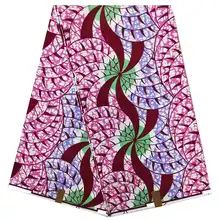 Африканский Воск принты ткань настоящий мягкий хлопок 6 ярдов/шт гарантия Анкара Голландский Настоящий Воск для платья лоскутное шитье 0006