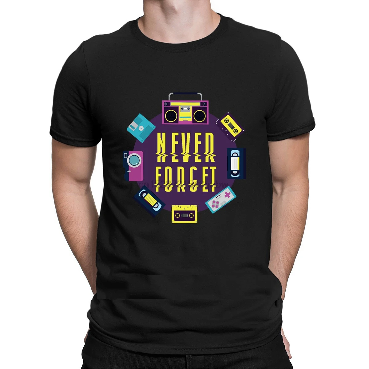 Never Forget Vhs Tape Cassette Disk Storage Retro T Shirt Tee Streetwear S-Xxxl Spring Autumn New Style Customize |
