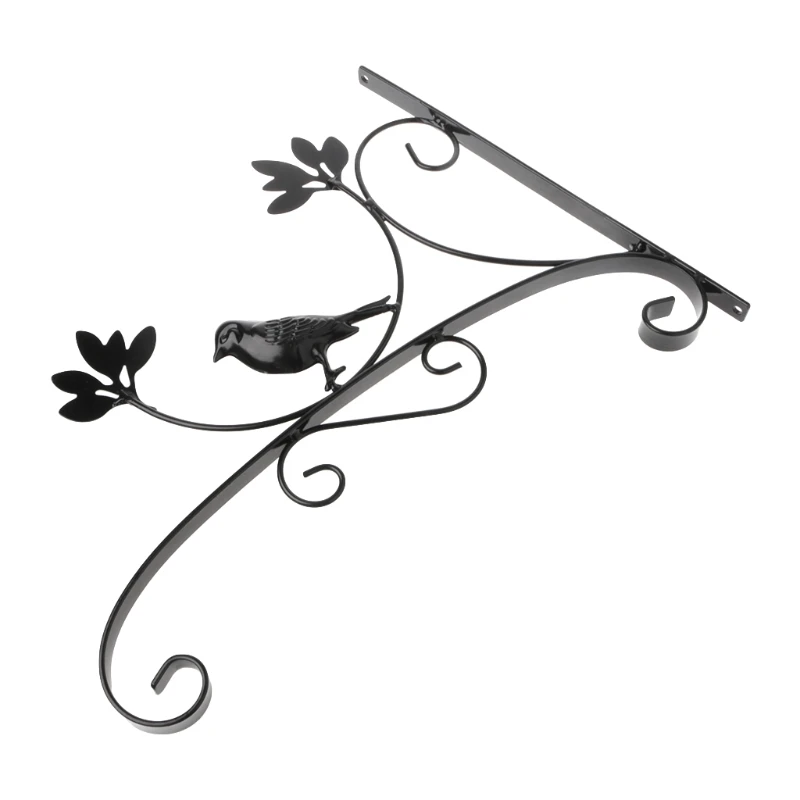 

2020 New Iron Wall Hooks Hanging Plant Iron Racks Flower Pot Holder Bird Shelf