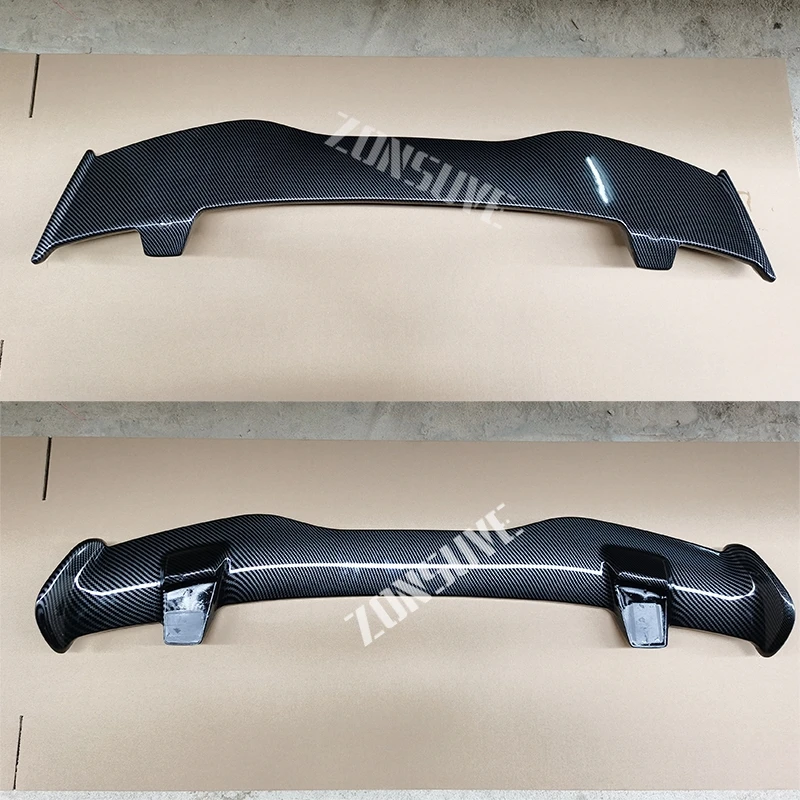 uso para seat leon spoiler porta abs plástico olhar de fibra carbono hatchback telhado asa traseira acessórios