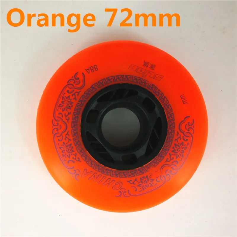Orange 72mm Only Знаменитое китайское фирменное скользящее колесо для раздвижных роликов, 88а с оранжевым синим 80 мм 76 мм 72 мм 4 шт./партия - Цвет: Orange 72mm Only