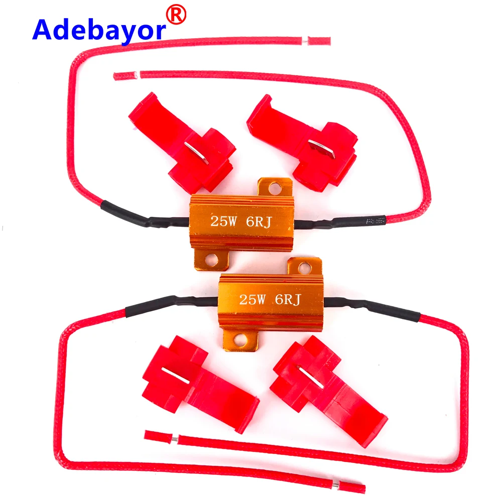 

Adebayor 12PCS 25W 6ohm Load Resistor Resistance for Car LED Flash Indicator Controller CANBUS Problem FREE SHIPPING 12V