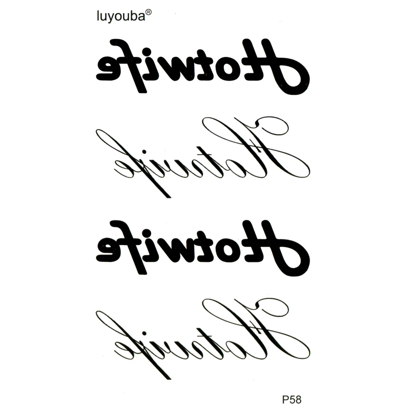 2 Stile Hotwife Wasserfeste Temporäre Tattoos für Männer Tatuajes Temporales Glitzer Tattoo Ärmel Tatoo Henna Kunst Tattoo-Aufkleber – Detail 3