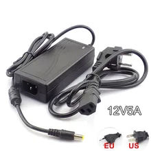 DC 12V 5A переключатель питания адаптер Трансформатор 110 V-240 V для камеры видеонаблюдения DVR светодиодный светильник RGB 5050 M20