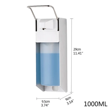 

Wall-mounted Disinfectant Elbow Pressure Manual Soap Dispenser Drip 500ml/1000ml 53CA