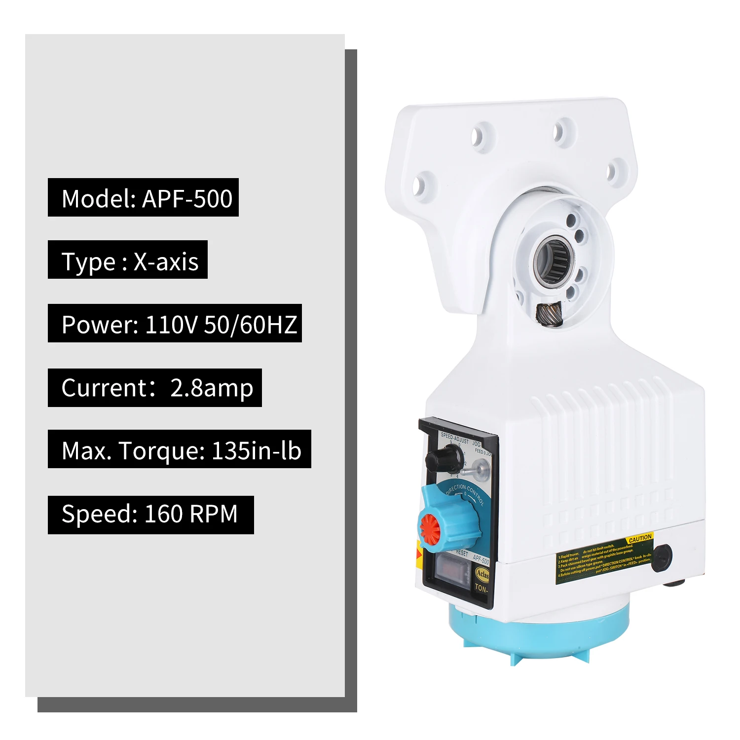 High Quality 110V Y Axis Milling Machine Power Feed Power Table Feed New