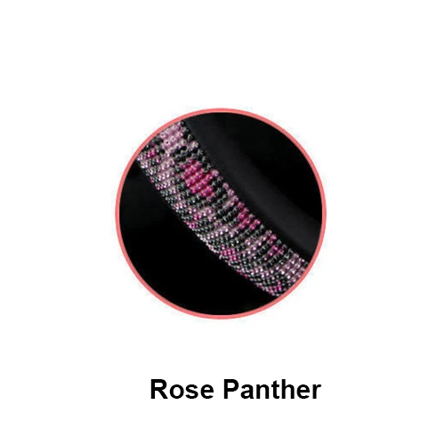 rose panther Стразы, чехол на руль для женщин, стразы, Кристалл, чехол на руль из искусственной кожи, универсальный, подходит для 15 дюймов - Название цвета: rose panther