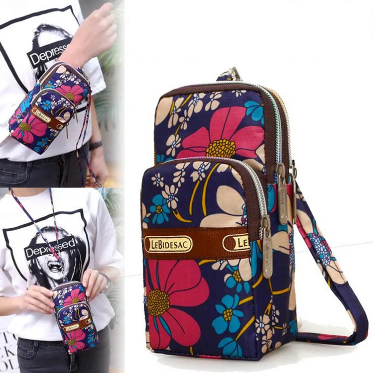 

Hot Selling New Style Casual WOMEN'S Shoulder Bag Oblique Bag Students Sports Printed Oxford Arm Bag Mobile Phone Bag
