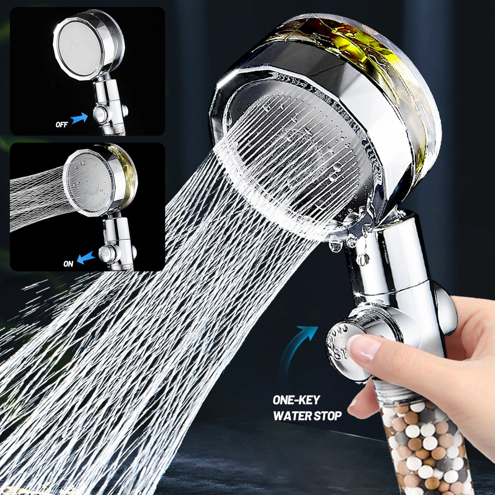 Shower Head Stone Spa Bathroom Accessories Spayer Shower Head 360