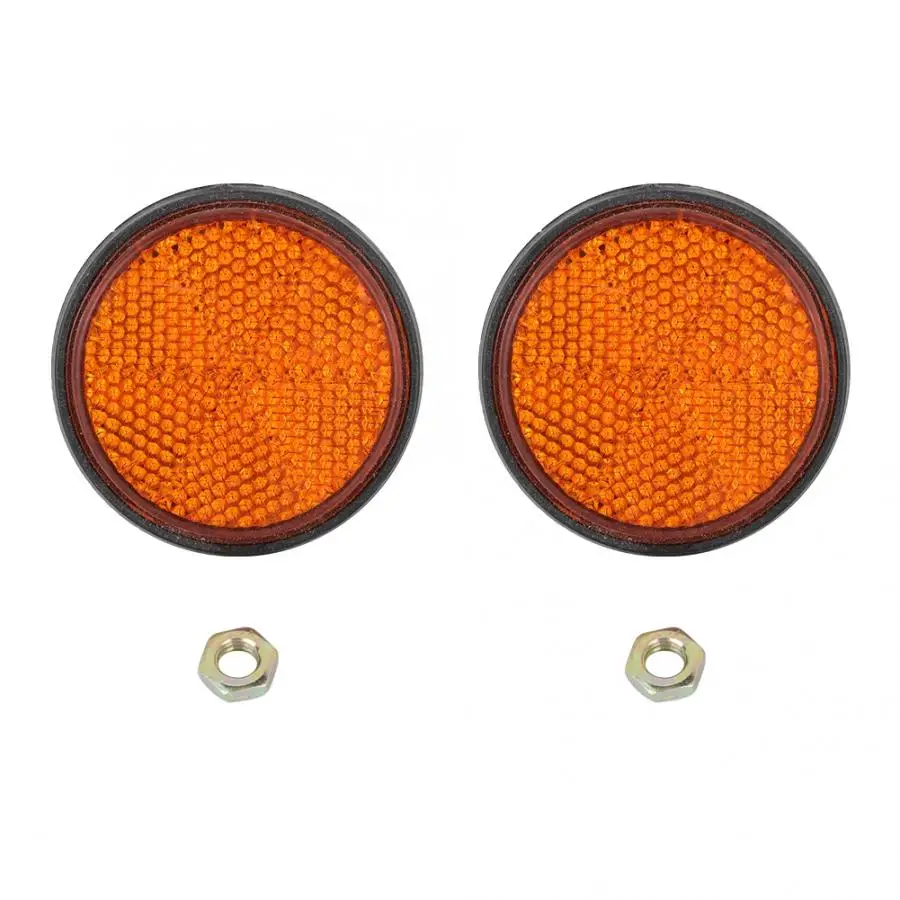 

2 Pcs Round Reflector Universal Motorcycle Bike Red Reflector PMMA Material Motorcycle Reflector Car Styling For Cars