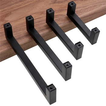 

Modern Black Cabinet Handle Square Furniture Hardware Stainless Steel Kitchen Door Knobs Cupboard Wardrobe Drawer Pulls