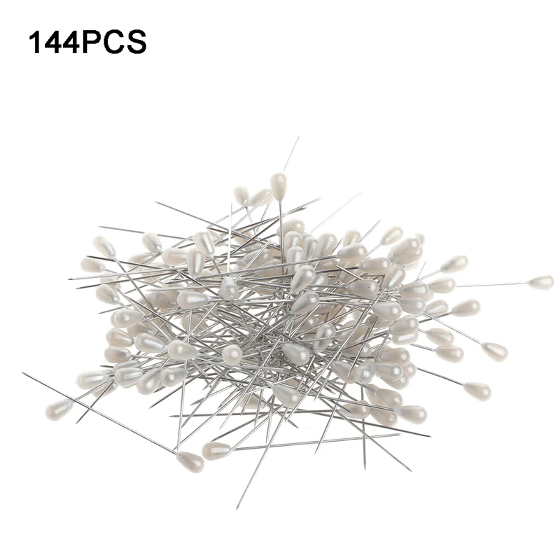 MIUSIE 100Pcs Extra Long Pearl Head Pin Straight Sewing Patchwork Needle  Craft Sewing Accessories Pins with