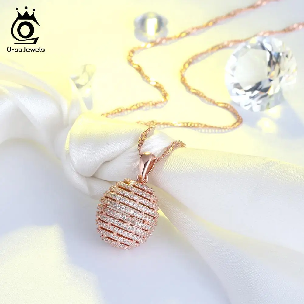 ORSA JEWELS высокое качество Трендовое круглое ожерелье из стерлингового серебра 925