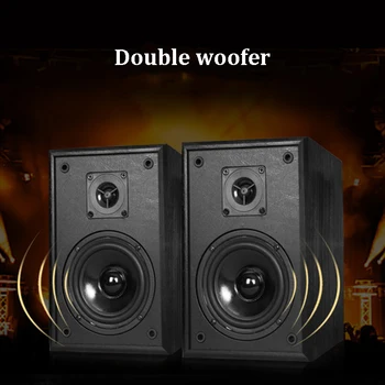 

2.0 Audio Desktop Computer Multimedia Speakers HIFI Wooden School Conference Room Wall-mounted Speakers Stereo Subwoofer