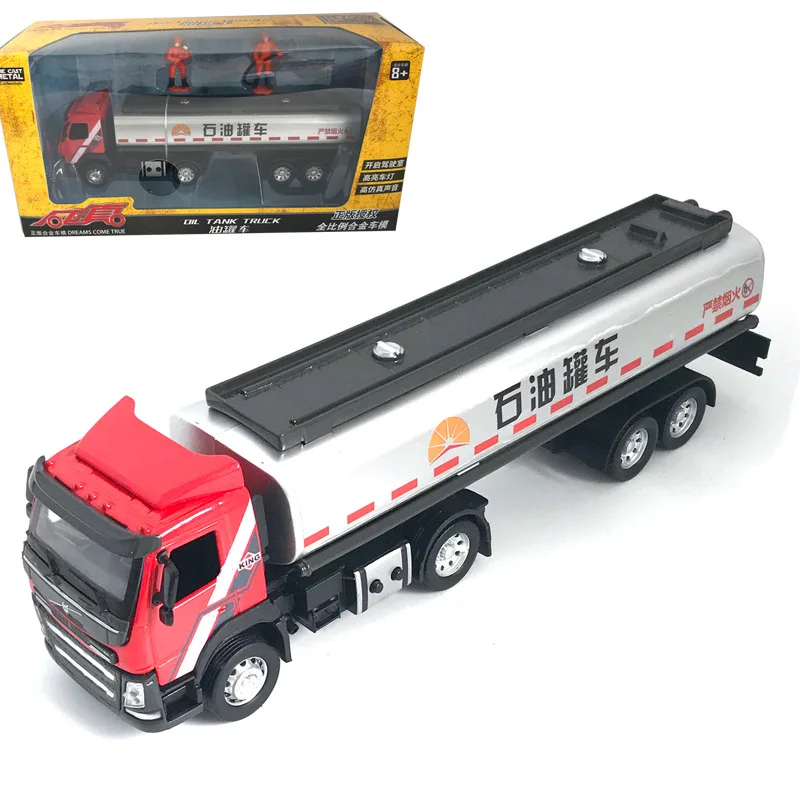 

Caipo Alloy VOLVO Authorized Oil Jar Trailer Car Model CHILDREN'S Toy 88379 Gift Box