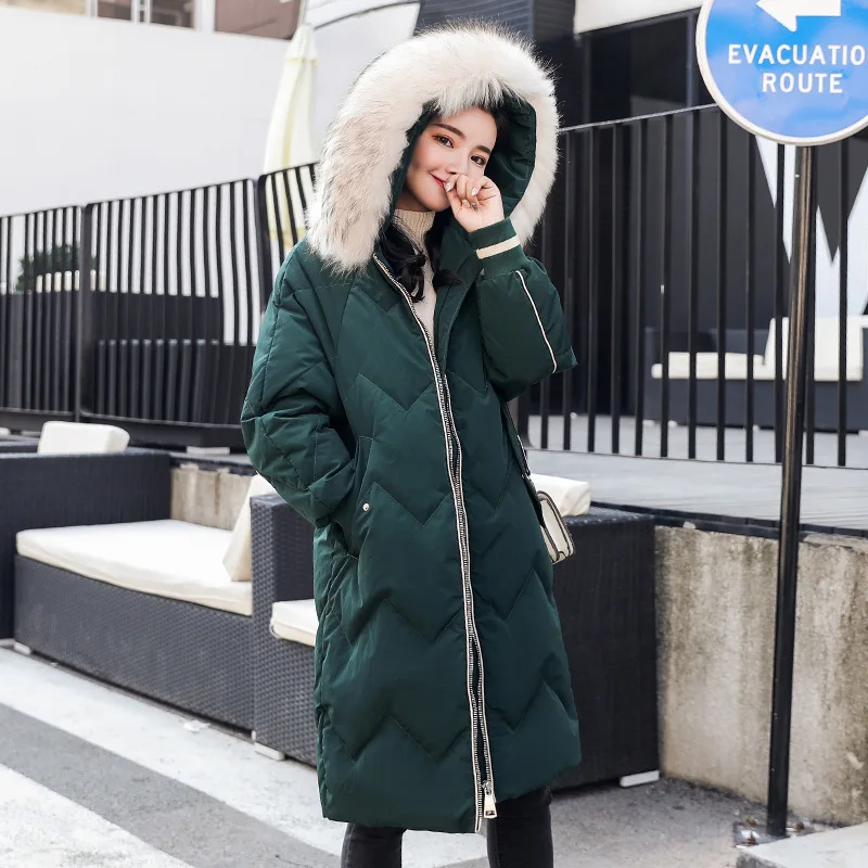 #*Cheap Long Cotton Padded Warm Thicken Ladies Coat Parka Womens Jackets 2019 New Arrival Fashion Women Winter Parka With Fur Collar