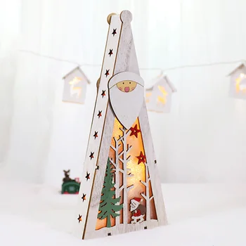 

Christmas Decoration Glowing Christmas Tree Christmas Snowman Santa Ornaments Elderly Beautiful Frame