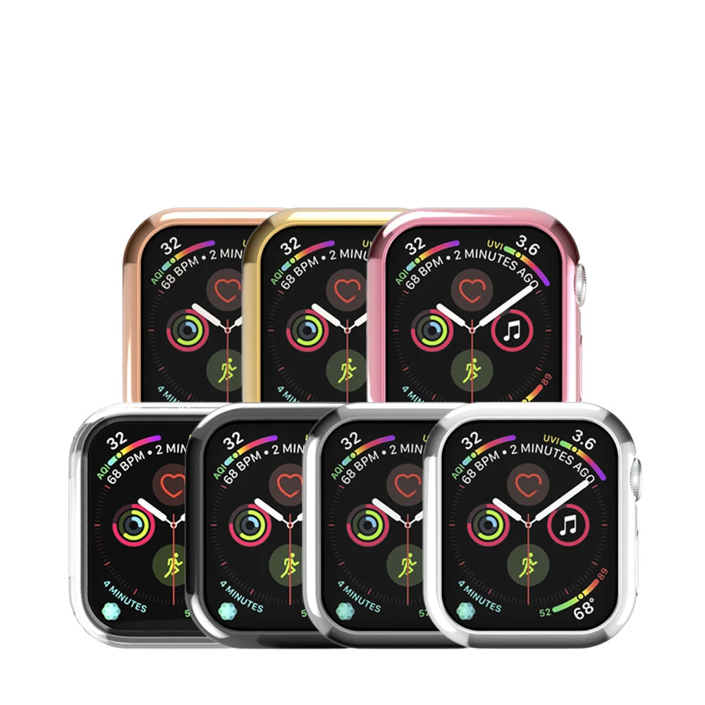 Защитный чехол для Apple Watch 4, 3, 2, 1, 40 мм, 44 мм, мягкий ТПУ чехол для Iwatch 4, 3, 2, 1, 38 мм, 42 мм