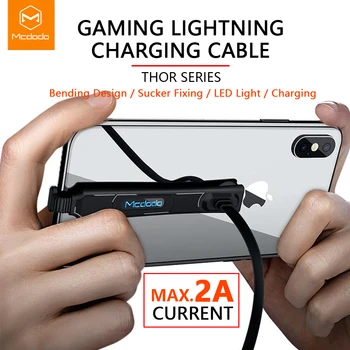 

Mcdodo USB Data Cable 2.4A Fast Charging for IPhone X XR XS Max 8 7 6 Plus IOS 12 Mobile Phone Cord Elbow Game Charger LED Cable