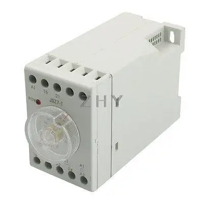 

JS27-T4B4A 3A 24/220V DC Contactor 6-60s Delay Timing Relay 35mm DIN Rail Mount